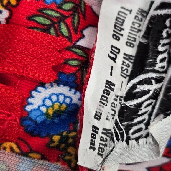 Vintage 60s 70s Red Prairie Floral Bohemian Dream Dress - Picture 9 of 16